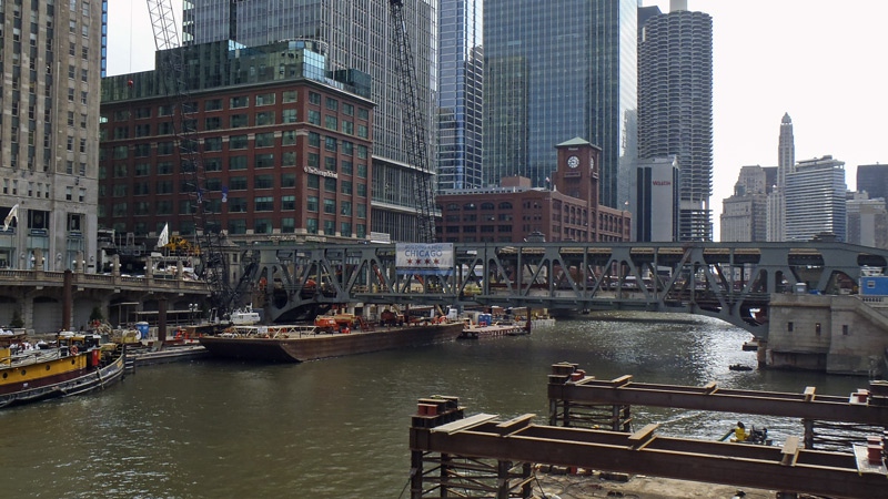 South leaf lowered into position (5/2/2013).