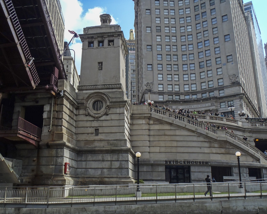 The McCormick Bridgehouse and Chicago River Museum at Michigan Ave.